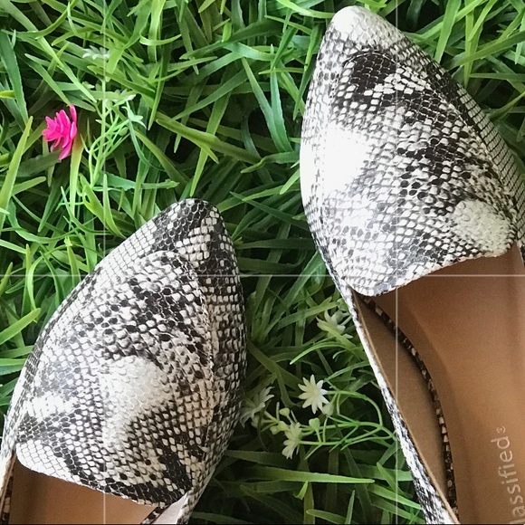 Cityclassified Shoes - 1 Left!  Python Snake Pointed Comfort Flat Loafer